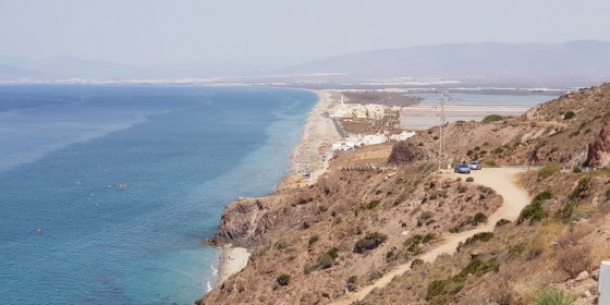 Desde el Faro de Cabo de Gata, salinas y varias playas
