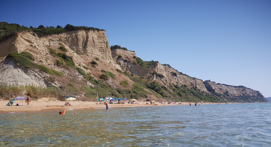 Playa de Gardenos, en el sur de la isla de Corfú